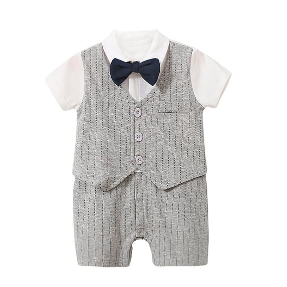 Cute Animal Print Baby Onesies – Soft Short-Sleeve Rompers