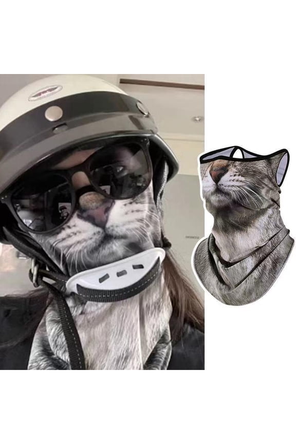 Cute Animal Print Balaclava, Multipurpose Helmet Liner Neck Gaiter for Skiing, Cycling and Motorcycle Riding