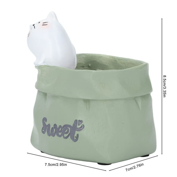Cute Animal Resin Desk Organizer, Pen/Pencil Holder Small Planter For Office Or Home Decor