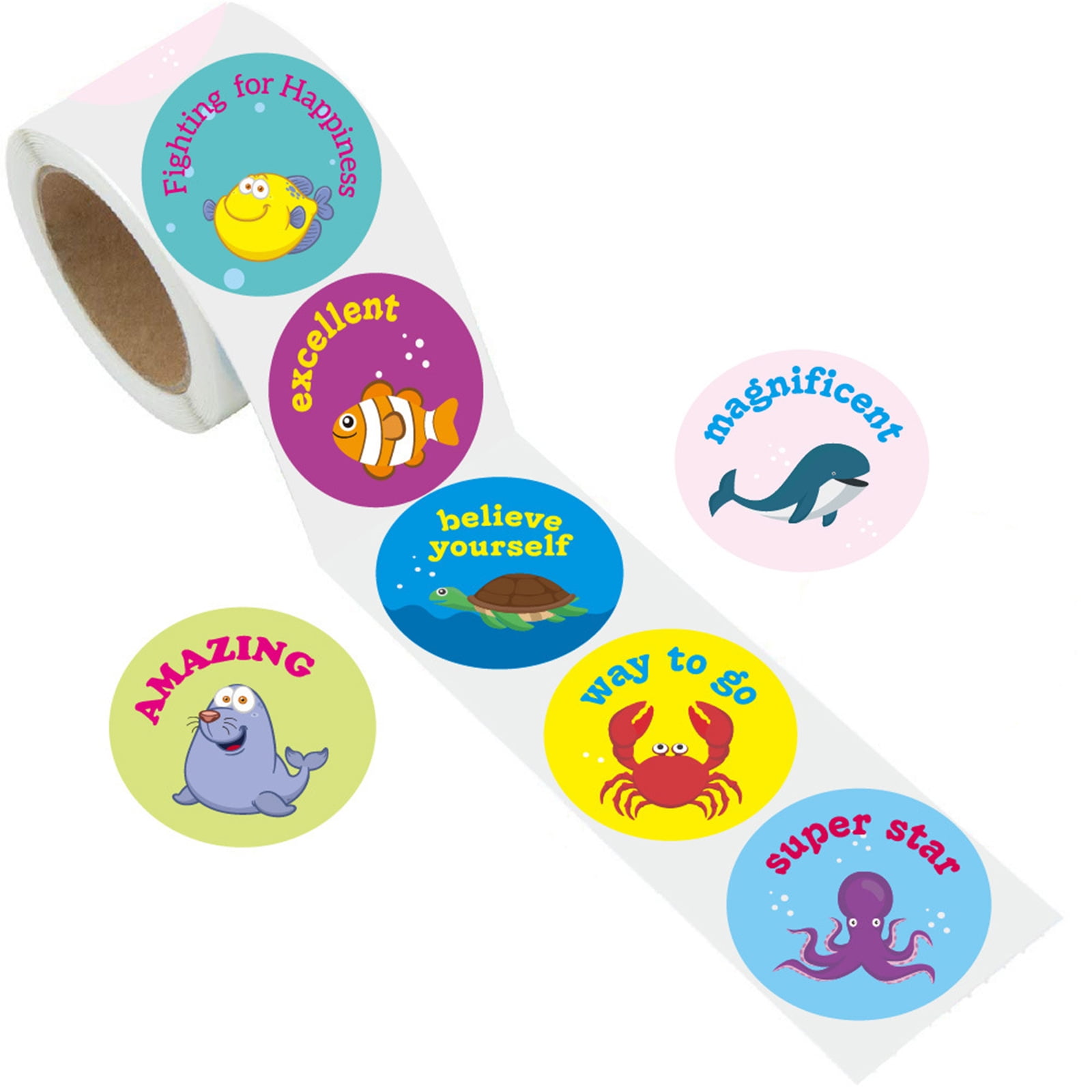 Words Incentives Stickers Cute Animal Reward Sticker Incentive Sticker Positive Words Sticker ...