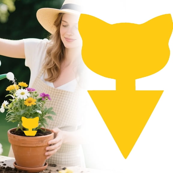 Cute Animal Shape Sticky Traps for Houseplants, Fungus Gnat Sticky Traps Plant Bug Killer Strips Non-Toxic Gnat Traps Fruit Fly Sticky Strips Sticky Insect Traps for Plants