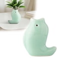 thumbnail image 1 of Cute Animal Shaped Ceramic Small Flower Vase, Light Green Mini Cartoon Animal Plant Pot, Desktop Decor Succulent & Hydroponic Planter, Tiny Cartoon Creature Floral Arrangement Container, 1 of 6