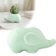 thumbnail image 1 of Cute Animal Shaped Ceramic Small Flower Vase, Light Green Mini Cartoon Animal Plant Pot, Desktop Decor Succulent & Hydroponic Planter, Tiny Cartoon Creature Floral Arrangement Container, 1 of 6