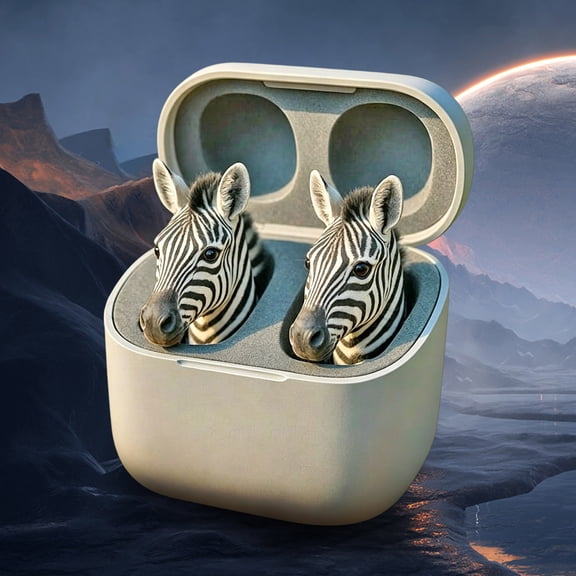 Cute Animal Shaped TWS Wireless Earbuds, Charging Case Bluetooth 5.3 Hi-Fi Stereo In-Ear Headphones with Deep Bass, IPX Waterproof Comfortable Kids Adult Birthday Gift