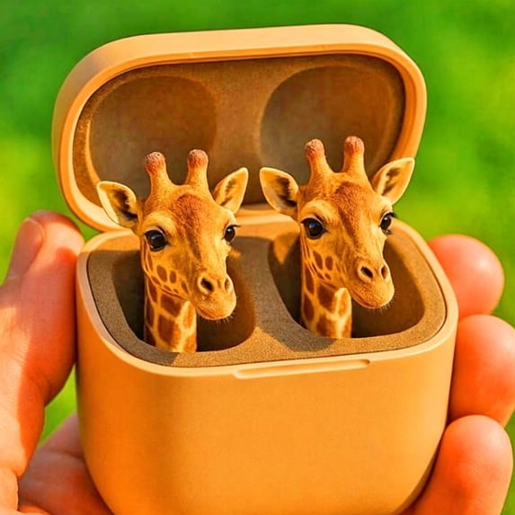 Cute Animal Shaped TWS Wireless Earbuds, Charging Case Bluetooth 5.3 Hi-Fi Stereo In-Ear Headphones with Deep Bass, IPX Waterproof Comfortable Kids Adult Birthday Gift