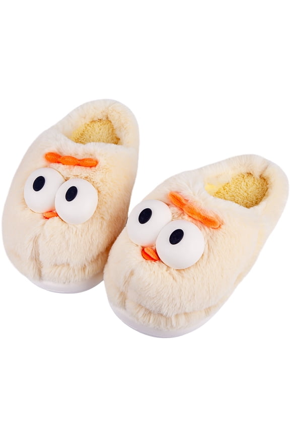 Cute Animal Slippers Soft Sole Indoor Shoes Winter Warm Thick Plush Fuzzy House Socks Furry Home Slippers For Girls Women