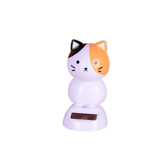Cute Animal Solar Powered Waving Dancer, Animated Head Bobbing Desk Ornament for Home Office and Car Dashboard, Fun and Energetic Decor C