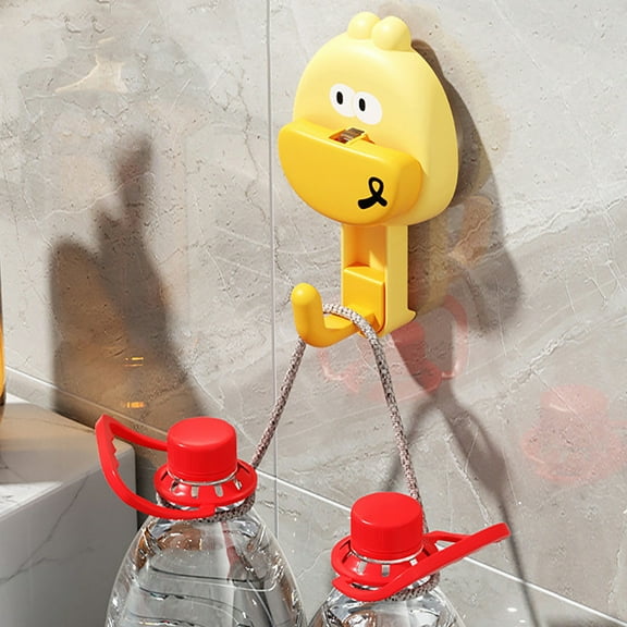 Cute Animal Suction Cup Hooks for Bathroom, Abs Plastic Non Marking Shower Suction Hooks for Door Glass Wall Kitchen Towel, Bags, Loofah & Sponge