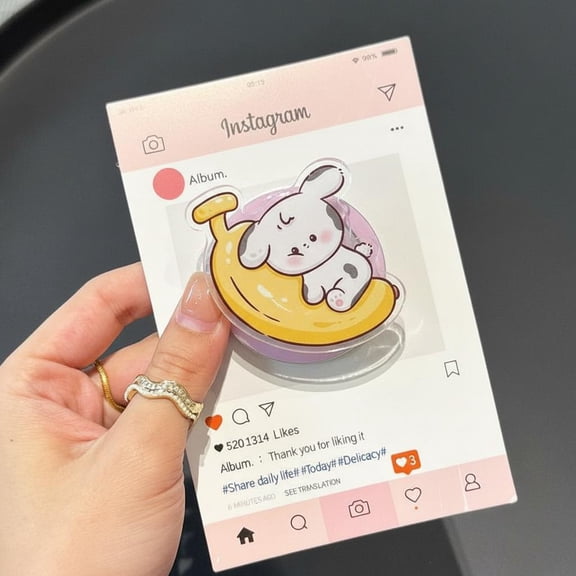 Cute Animal Summer Phone Grip, Kawaii Pet Beach Vacation MagSafe Holder, Aesthetic Summer Animal Griptok, Unique Gift for Pet Lovers & Hardcore Readers