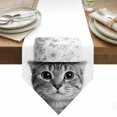 thumbnail image 1 of Cute Animal Table Runner 72 Inches Long Vintage Funny Black White Cute Cat with Toilet Paper on Head Table Runners for Dining Room Tabletop Dresser Scarf Home Party Banquet Wedding Holiday Decoration, 1 of 9