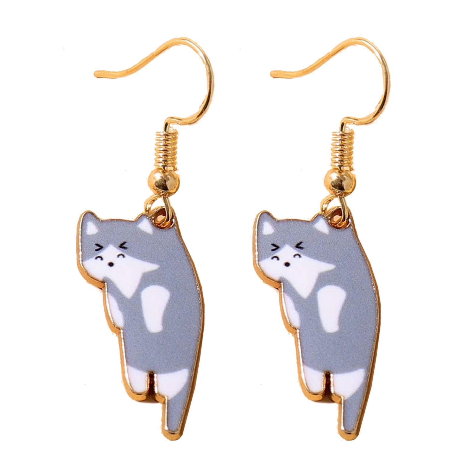 Cute Animal for Cat Dangle Earrings for Women Girl Cartoon Kitten