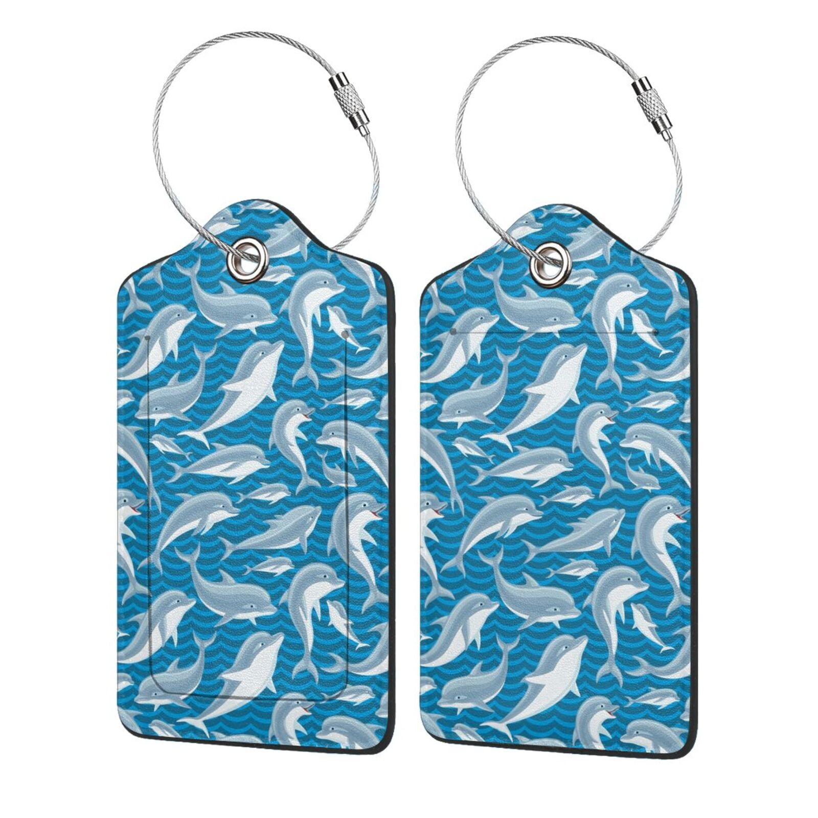 Cute Animal of Dolphin Pattern Luggage Tags for Suitcase Tags ...