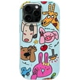 thumbnail image 1 of Cute Animals Bear Dog Pig Rabbit Soft Phone Case Compatible with iPhone Case (Animal,iPhone 15 Plus), 1 of 6