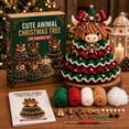 thumbnail image 1 of Cute Animals Christmas Tree Diy Crochet Kit,Highland Cow Christmas Tree Kit For Holiday Handmade Project & Gift(1Pcs,Cow), 1 of 7
