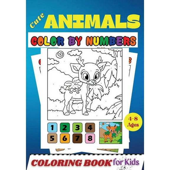 Cute Animals Color by Numbers, Book 1 (Paperback)