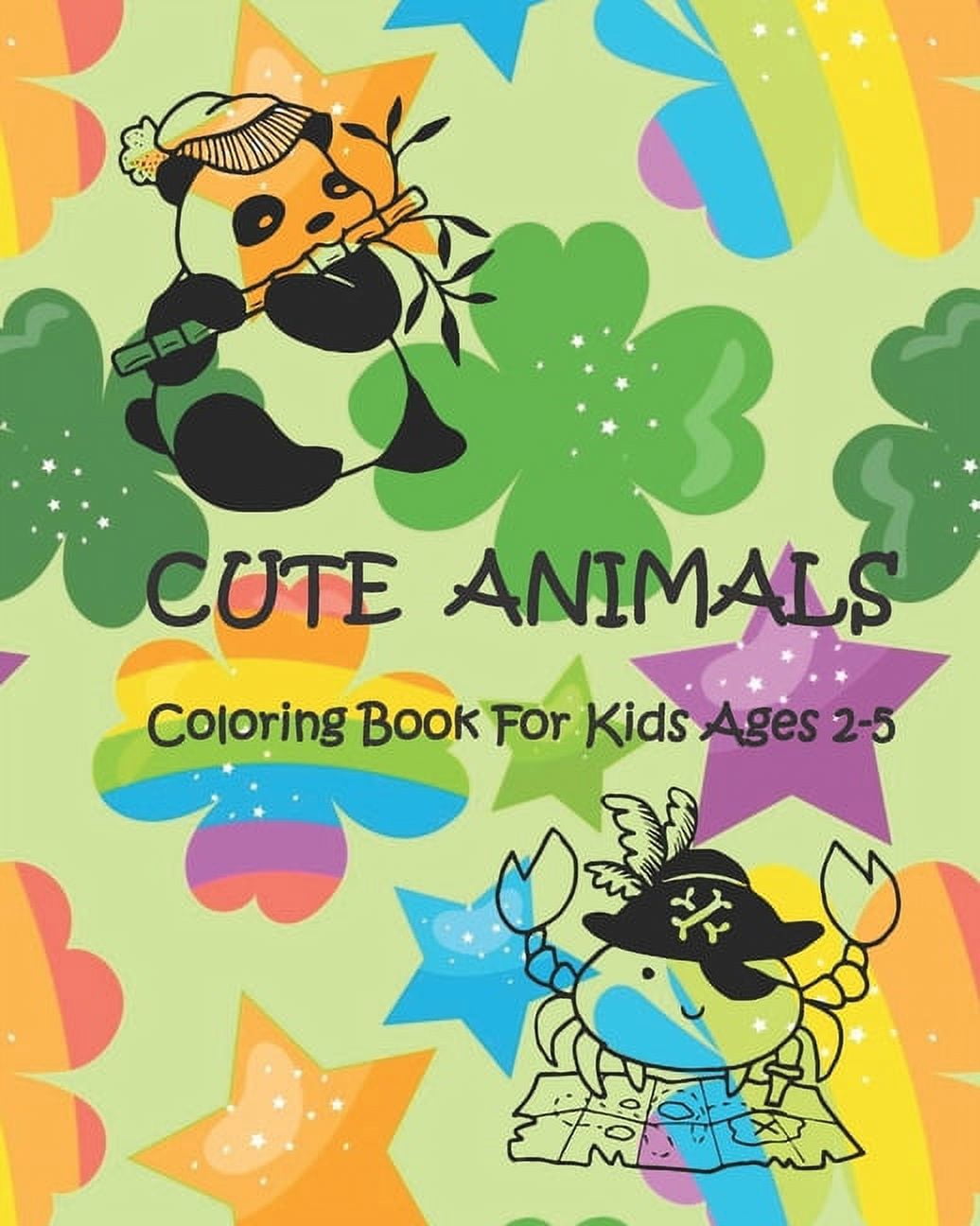 Cute Animals Coloring Book For Kids Ages 2-5, (Paperback)