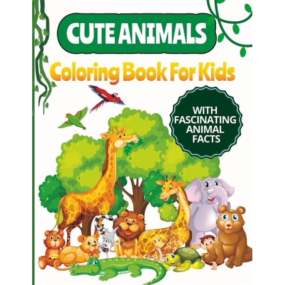 Cute Animals Coloring Book for Kids, (Paperback)