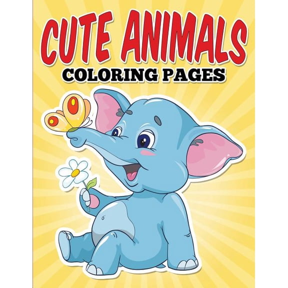 Cute Animals Coloring Pages, (Paperback)