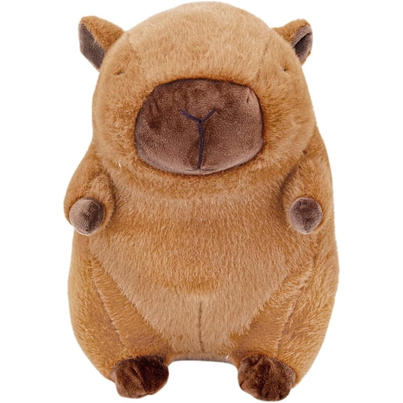 Cute Animals Decorative Door Stopper, 2.65lb Soft Durable Fabric Weighted Interior Wall Protector, Anti-Collision Heavy Duty Compact Floor Decor Book Stopper, Orange Capybara