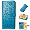thumbnail image 1 of Cute Animals Pattern Embossed Case for Google Pixel 6 Pro (5G) 2021, Allytech PU Leather Bookstyle Phone Case Flip Notebook Wallet Card Slots Holder Stand Folio Protective Case with Hand Strap, Blue, 1 of 4
