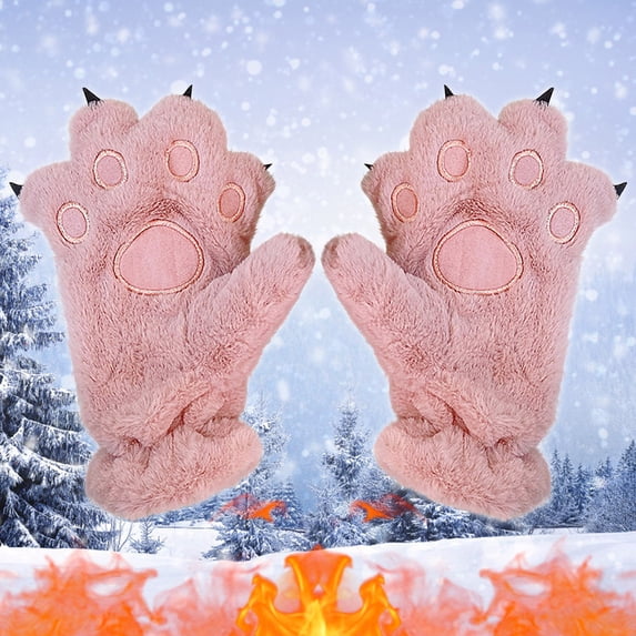Cute Animals Paw Gloves Pet Claw Bear Palm Gloves Full Finger For Cold And Warmth Protection