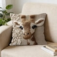 thumbnail image 1 of Cute Animals Pillow Cover Faux Embroidery Decorative Throw Cushion Case for Sofa Bedroom Living Room Decor Home Accents, 1 of 6
