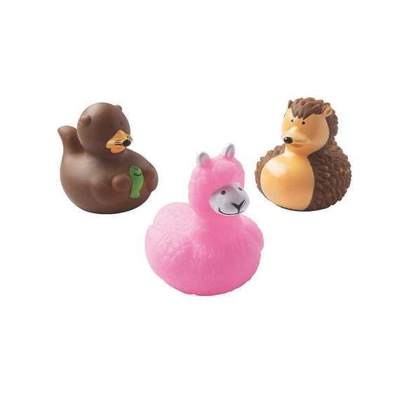 Cute Animals Rubber Duckies, Toys, Birthday, Party Favors, 12 Pieces