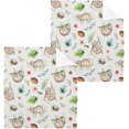 thumbnail image 1 of Cute Animals Sloth Washcloth 12x12in Set, 6 Pack Absorbent Cotton Towel Square Kitchen Dishes Towels, Soft Cleaning Face Hand Towel Fast Drying, 1 of 7
