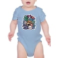 thumbnail image 1 of Cute Animals Sticker Style Bodysuit Infant -Image by Shutterstock,  6 Months, 1 of 4