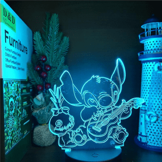 Anime Kawaii Stitch Lilo And Stitch 3d Illusion Bedroom Decoration Desk  Lamp Acrylic Sleep Night Light Birthday Christmas Gift - Night Lights -  AliExpress