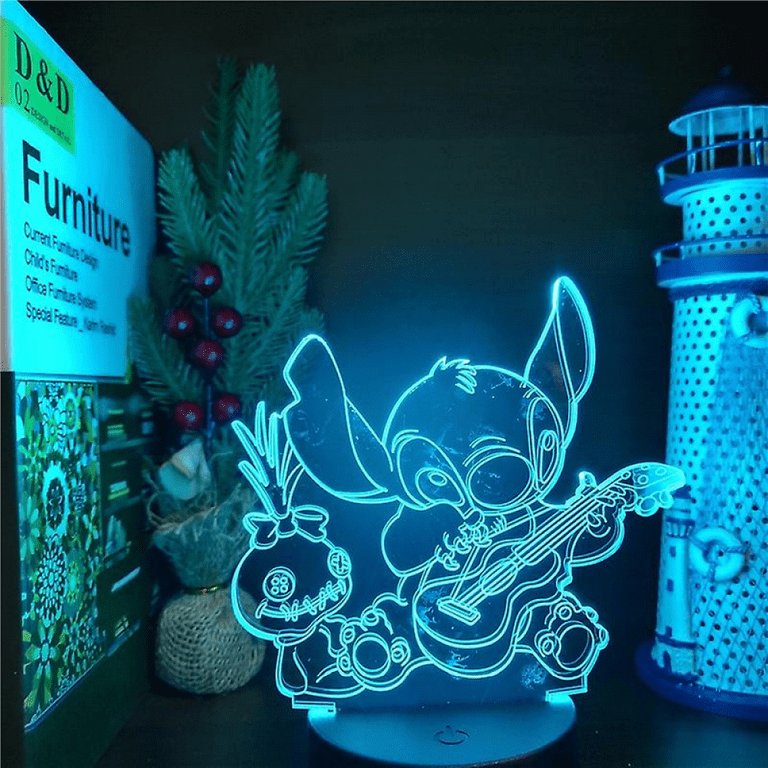  Stitch Gifts for Girls Stitch Lamp Lilo and Stitch Night Light  with Remote & Smart Touch 16 Colors Room Decor Bedside Lamp for Bedroom  Boys Girls Stitch Room Decor Christmas Gifts