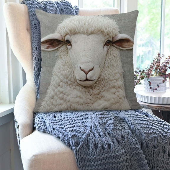 Cute Animals Throw Pillow Covers 18 x 18 Inch Decorative Pillows Case Polyester Linen Outdoor Cushion Covers for Couch Sofa Bed Home Kids Room Decor