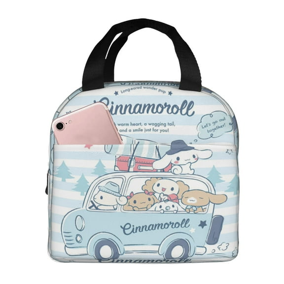 Cute Anime Cinnamoroll Lunch Box Insulated Cinnamoroll Lunch Bag Reusable Tote Bag for Men Women Office Camping Picnic Beach Travel Gift