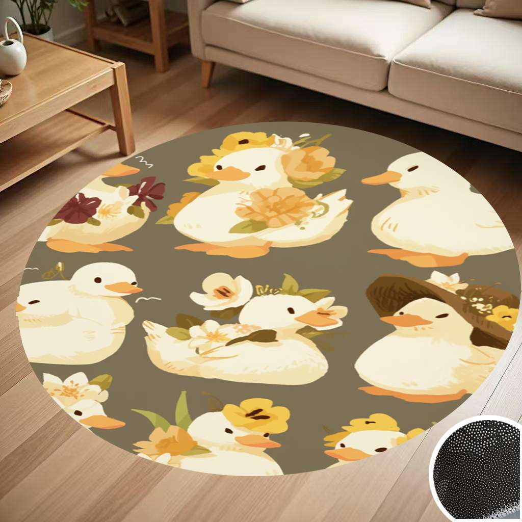Kawaii Cartoon Cute Duck Rug & Mat main image 0