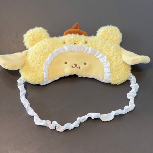 Cute Anime Eye Mask Kuromi My Melody Pom Pom Purin Cinnamoroll Plush