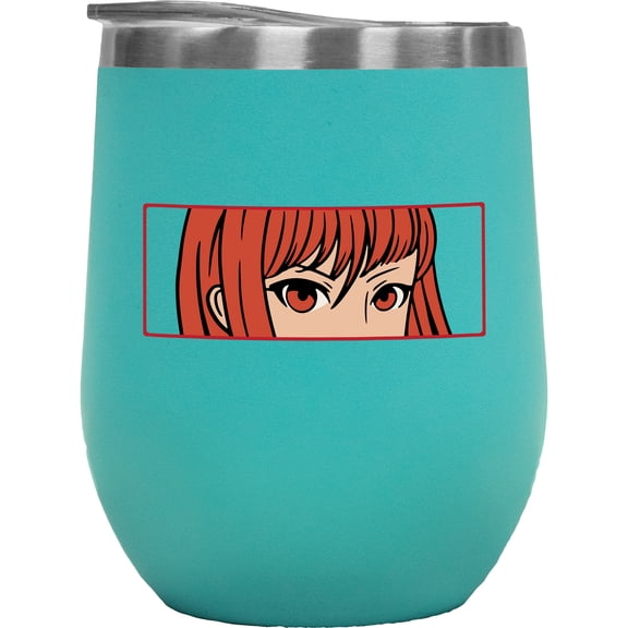 Cute Anime Eyes - Anime Lover, Mint 12oz Wine Tumbler