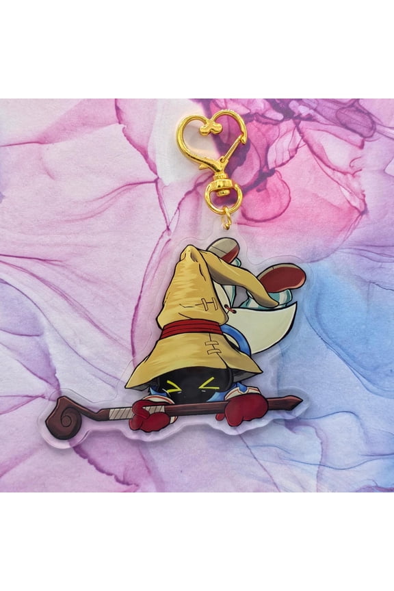 Cute Anime Game Wizard Boy Chibi Acrylic Charm Keychain Kawaii Cartoon Bag Pendant Backpack Decor Aesthetic Gift Fan