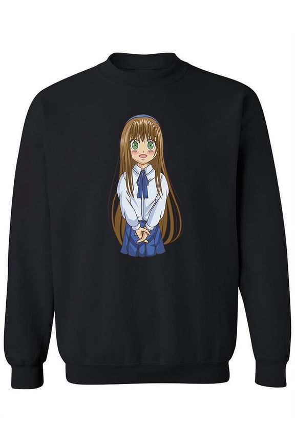 Cute Anime Girl In Uniform Sweatshirt Women -Image by Shutterstock, Female Large