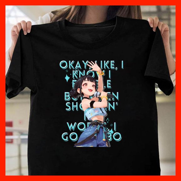 Cute Anime Girl Singing Microphone T-Shirt - Idol Performance Tee - Kawaii Music Lover Gift G730, for Unisex, Sizes S–5XL