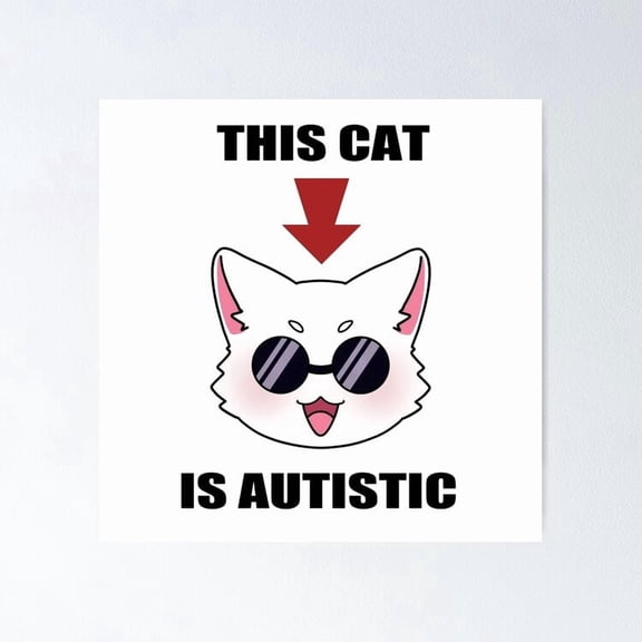 Cute Anime Version Gojo Satoru Cat Blue Eyes Autistic Kitten Mashup Art, Unframed Canvas