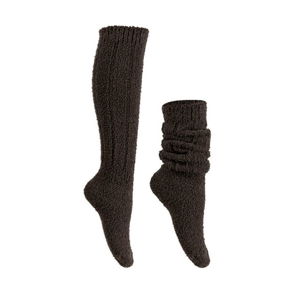 Cute Ankle Socks for Women Women's Scrunch Socks Winter Warm Solid Color Long Knitted Tube Athletic Calf Socks Dark Gray One Size