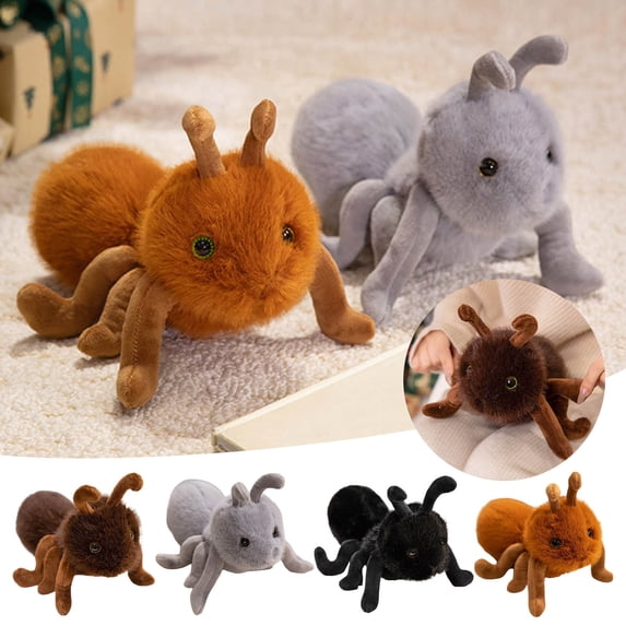 Cute Ant Plush Animal Doll 9" Soft Cuddly Stuffed Decor Toy Multi-scene Indoor Outdoor Ornament for Bedroom Sofa Birthday Home Gift & Yard Layout