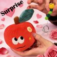 thumbnail image 1 of Cute Apple Worm Plush Keychain,Pull-Out Soft Fruit Bag Charm for Valentine鈥橲 Gift,Hidden Surprise Compartment,Detachable Caterpillar Ornament for Backpacks Keychains,Apple Keychain Decorations, 1 of 9