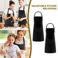 thumbnail image 1 of Apron Sleeve for Kitchen Sunyue Cotton Adjustable Bib Apron Kitchen Apron With 2 Pockets For Barbecue Painting,Black Kitchen Apron Sleeve, 1 of 6