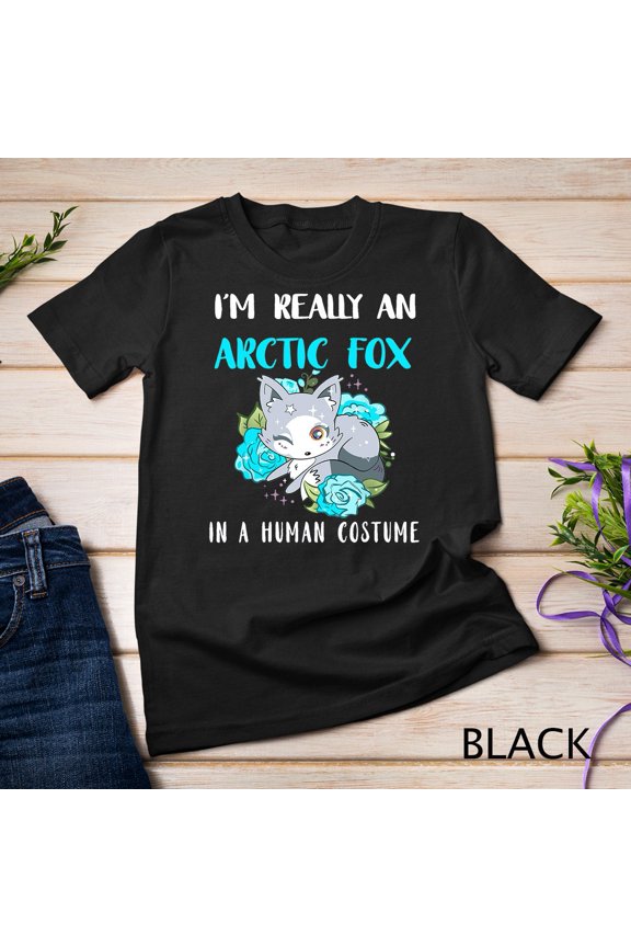 Cute Arctic Fox In Human Costume Fox Arctic Fox Lover T-Shirt Sweatshirt