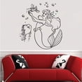 thumbnail image 1 of Cute Ariel Sebastian And Flaunder Friends Best Friends Cute Little Mermaid Disney Movie Silhouette Vinyl Wall Art Sticker Decal Home Room Baby Girls Teens Mermaid Wall Décor Design Size (10x10 inch), 1 of 3