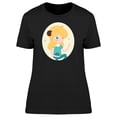 thumbnail image 1 of Cute Aries Zodiac Girl Cartoon T-Shirt Women -Image by Shutterstock, Female Medium, 1 of 2
