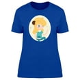 thumbnail image 1 of Cute Aries Zodiac Girl Cartoon T-Shirt Women -Image by Shutterstock, Female x-Large, 1 of 2