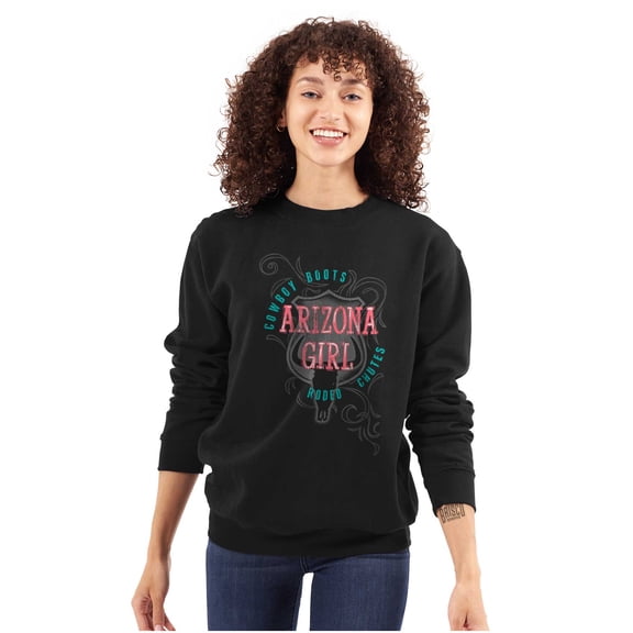 Cute Arizona Cowgirl Southwest Pride Women Plus Size Crewneck Sweatshirt Brisco Brands 3X