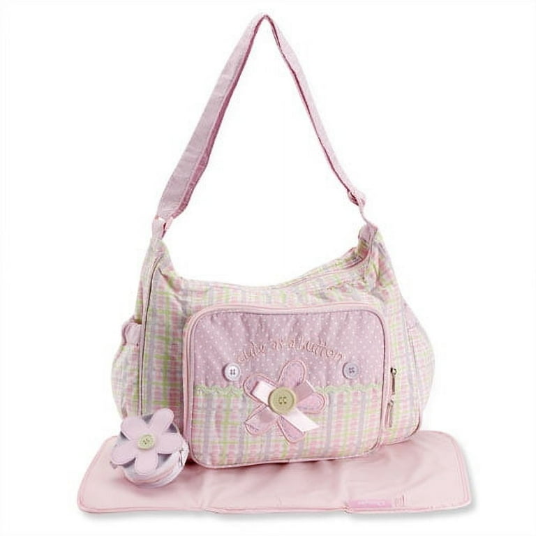 Cute As A Button Pink Diaper Bag Walmart